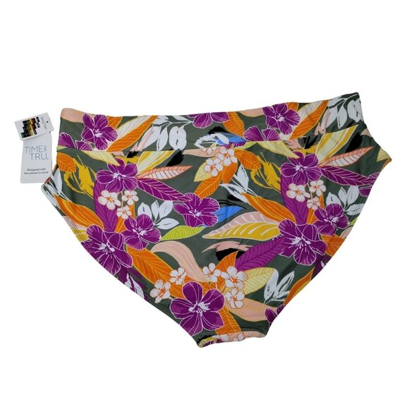 Time and Tru Womens 3XL Tropic Punch High Waist Bikini Swim Bottoms New - Picture 7 of 7